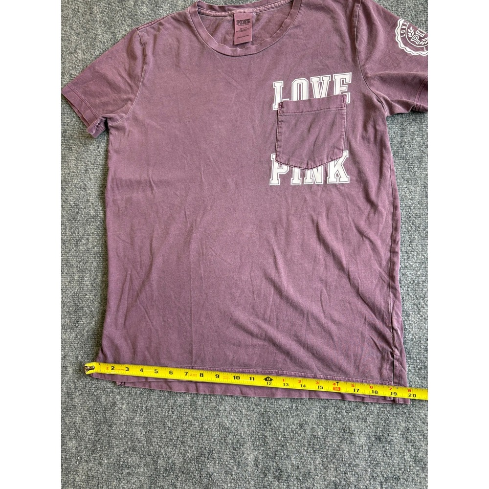 Victoria's Secret PINK Short Sleeve Pocket T-Shirt Faded Purple XS - Picture 9 of 11